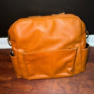 Leather Backpack by [milkmaid goods] - Tan